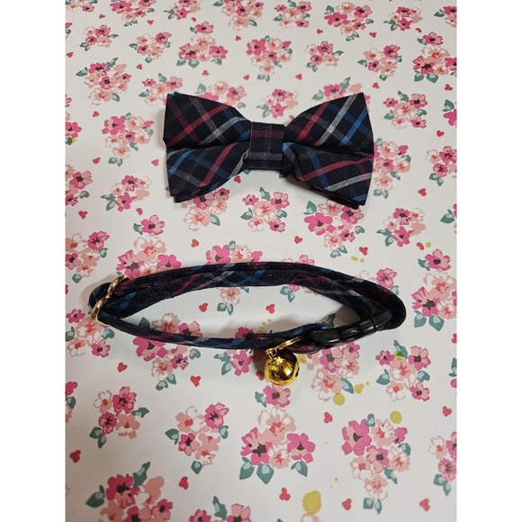 2 piece Bow Tie Cat Collar Plaid (5354) - Picture 1 of 2